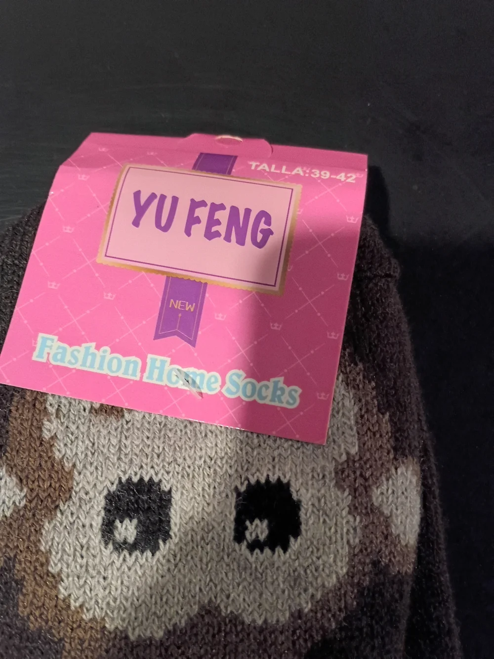 Yu Feng Ultra-Soft Fleece-Lined Monkey Cozy Warm Winter House Slipper Socks